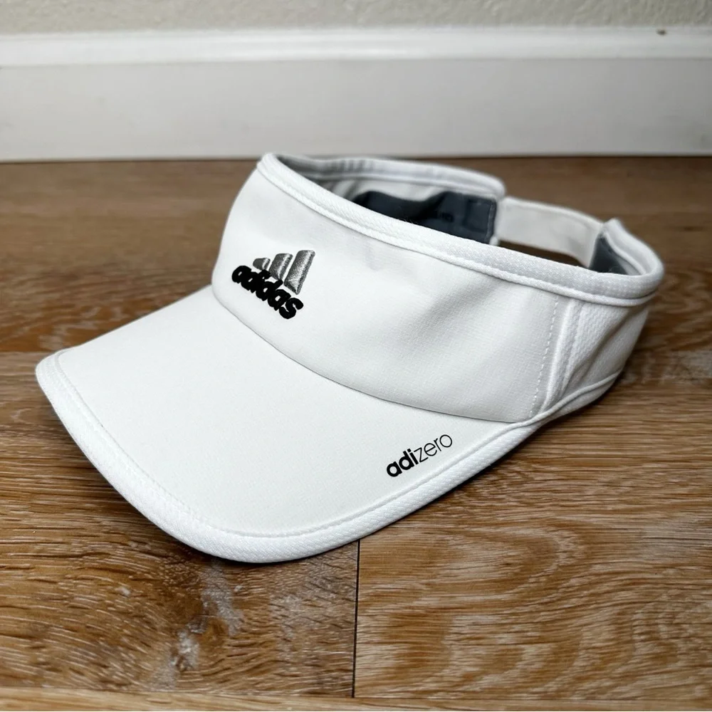 Adidas Unisex Adizero Climacool White Athletic Performance Visor Hat, OS